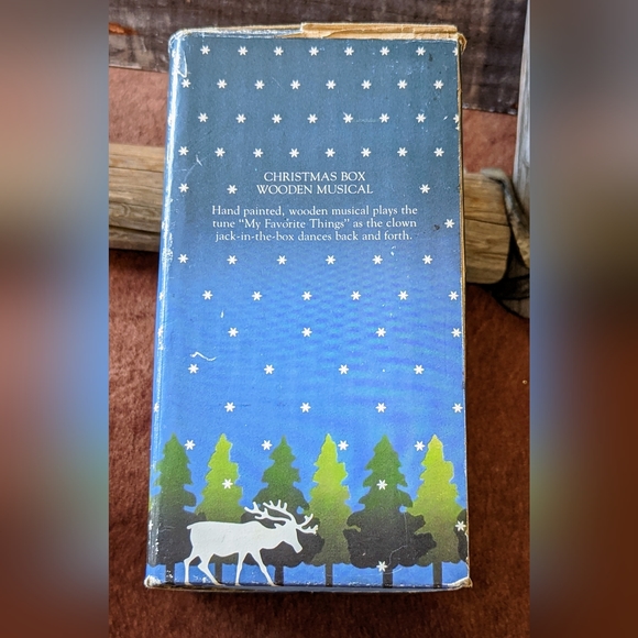 1984 Enesco Wooden Musical Christmas Box Vintage Collectible - Picture 9 of 13